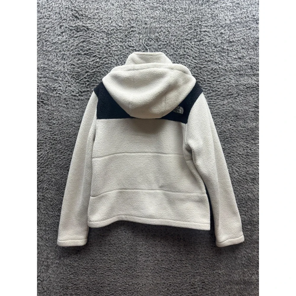 The North Face Gemma Fleece Hooded Sherpa Jacket White Black Womens Size M - Picture 2 of 14